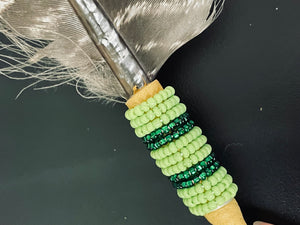 Beaded feather