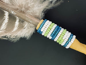 Beaded Single Feathers