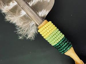 Beaded Single Feathers