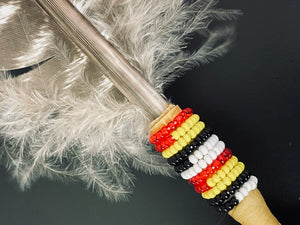 Beaded feather