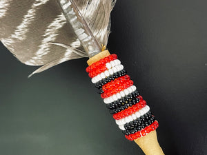 Beaded feather