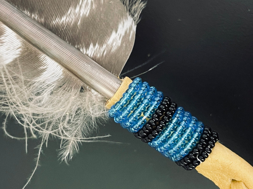 Beaded Single Feathers